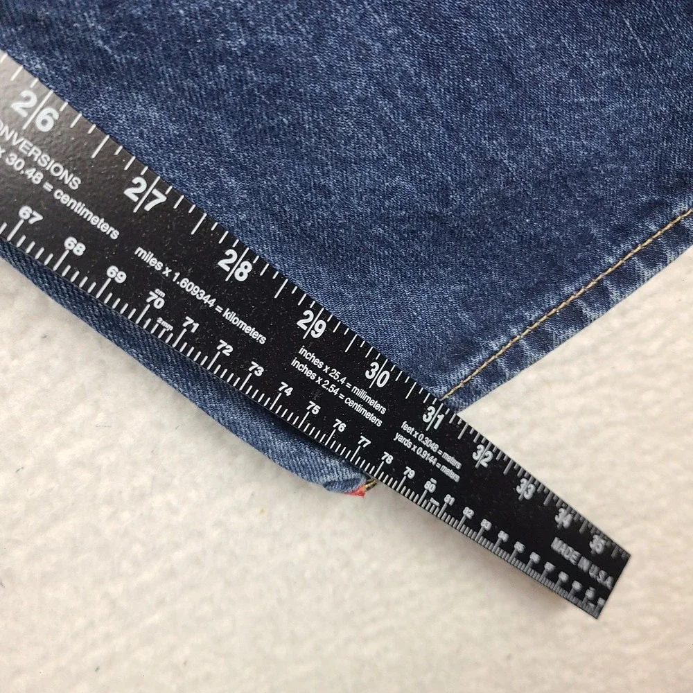 VTG Tommy Hilfiger Jeans Mens 34x32 Blue Straight Leg Utility‎ Denim MEXICO 02'